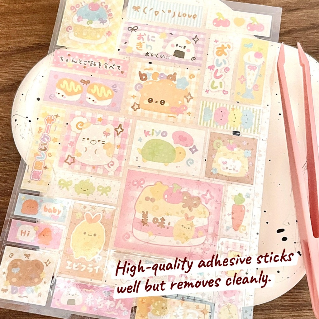 แวววาวเลเซอร์สติ๊กเกอร์ชุดน่ารักหมีคิตตี้การ์ตูนกระพริบฟิล์มสมุดภาพโทรศัพท์วารสาร ทําเอง วัสดุตกแต่งสติกเกอร์ - รูปที่ 7