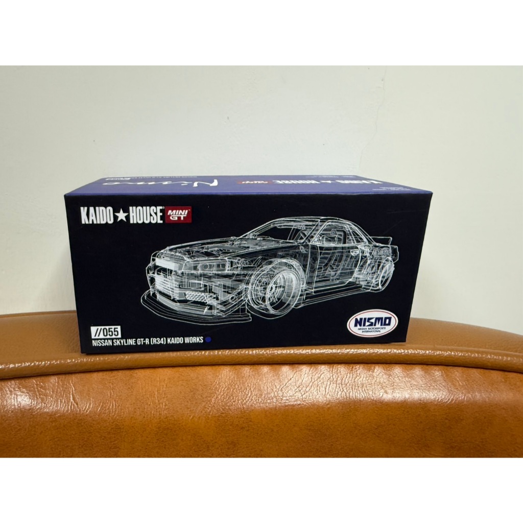 (แกะซีล) Mini GT KHMG055 1 / 64 NISSAN SKYLINE GT-R R34 KAIDO WORKS V3 SCALE DIECAST MODELO CARRO