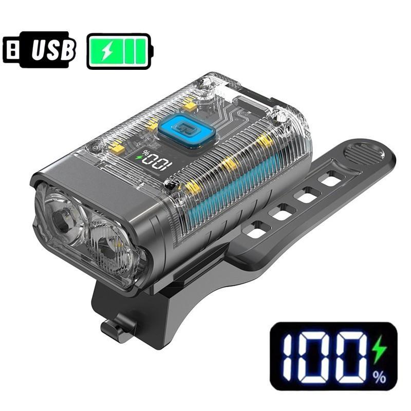 Ultra Bright T6 LED ไฟหน้าจักรยานชาร์จ Bright MTB ไฟหน้าจักรยาน LED ไฟฉายจักรยานสําหรับ Night Riding