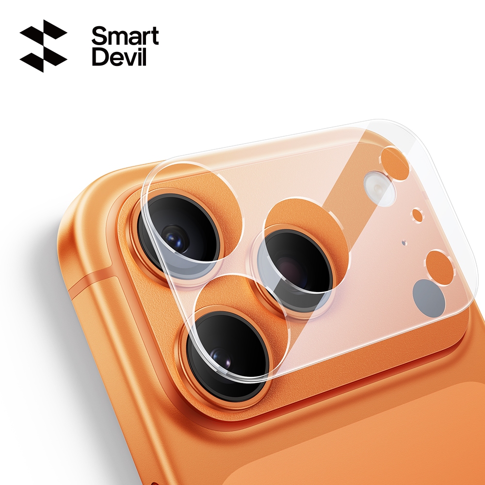 SmartDevil HD Frosted เลนส์ฐานฟิล์มสําหรับ iPhone 17 Pro Max/17 Pro/Air ที่มองไม่เห็น Clear Design Scratch-Resistant เลนส์ป้องกันการระเบิดเต็มรูปแบบ
