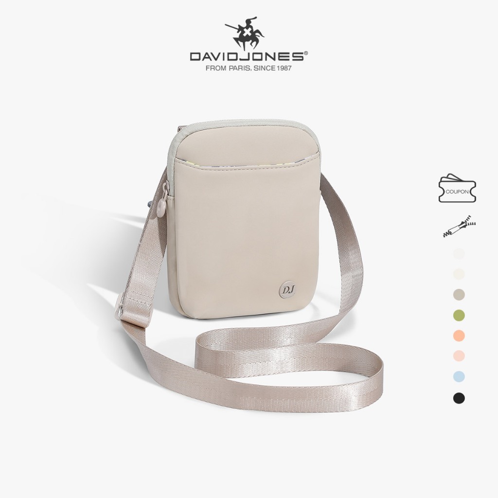 David Jones Paris 2025 ฤดูใบไม้ผลิฤดูร้อนใหม่คอลเลกชัน Designer ผู้หญิงโทรศัพท์มือถือกระเป๋า Crossbody การจับคู่สีโลหะอุปกรณ์เสริมหนัง pu หญิงนุ่มและกระเป๋า