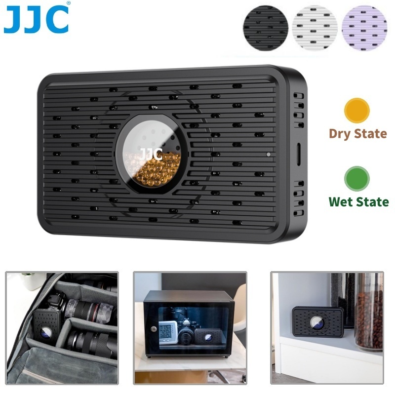 JJC ฯลฯ เครื่องลดความชื้นแบบชาร์จไฟสารดูดความชื้นดูดความชื้นสําหรับแบตเตอรี่กรอง