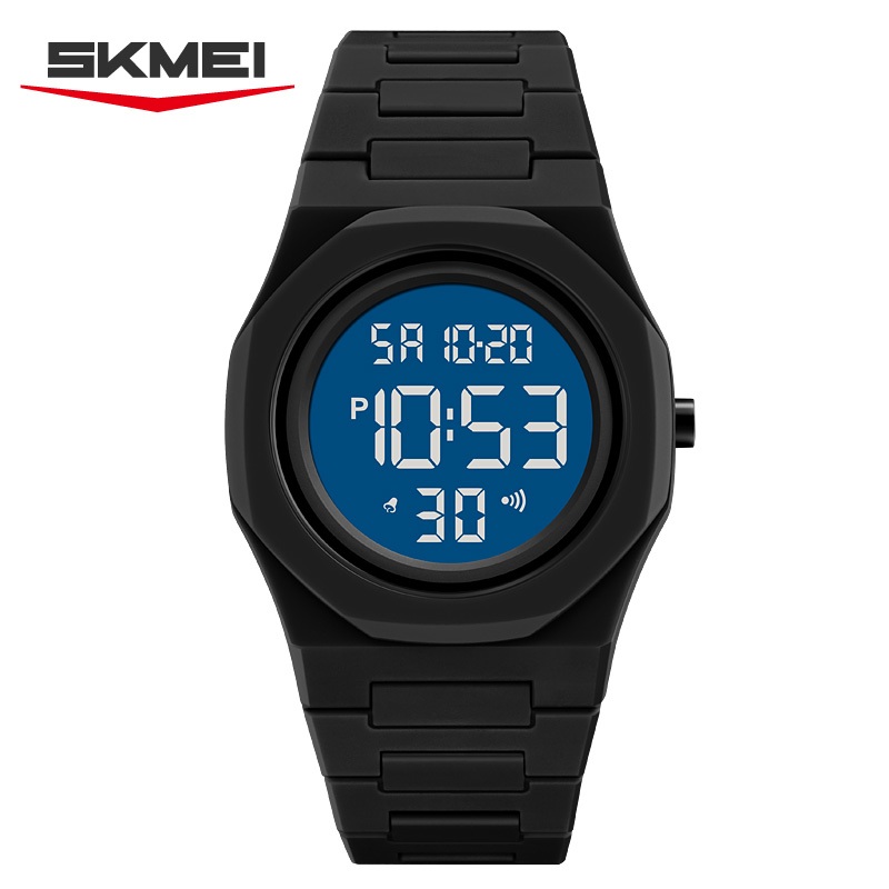 SKMEI สมี 2613 นาฬิกาดิจิตอลเรียบง่ายสําหรับผู้ชายผู้หญิงบางเฉียบแบบบูรณาการกันน้ําลําลองแฟชั่น นํา นาฬิกาข้อมือของขวัญ
