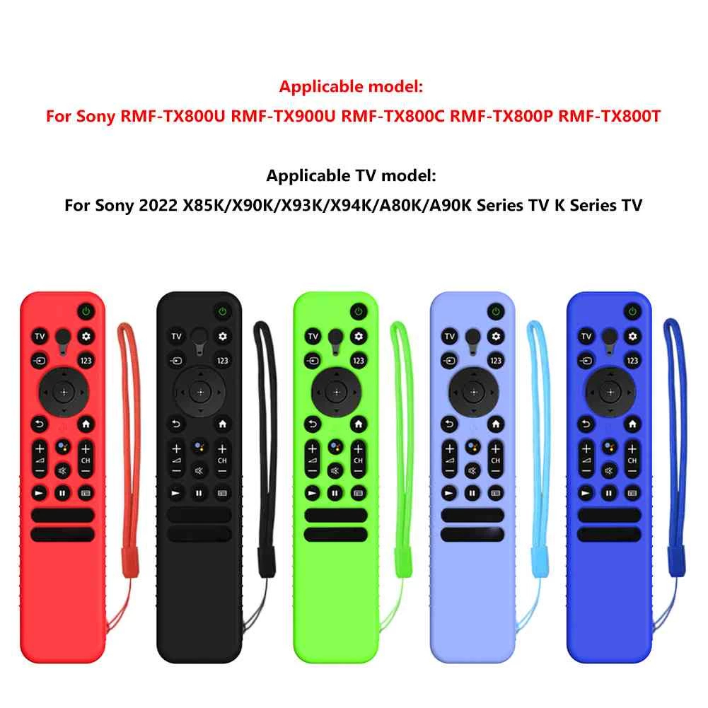 ซิลิโคนทีวีเสียงรีโมทคอนโทรลสําหรับ Sony RMF-TX800U TX900U TX800C TX800P T195 สีฟ้าอ่อน Bule สีดําห้
