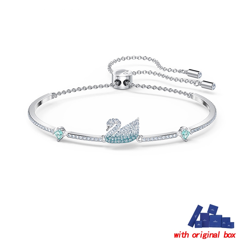 ICONIC SWAN Classic Fashion Ladies Bracelet Blue SWAN Bracelet Jewelry ของขวัญวันวาเลนไทน์