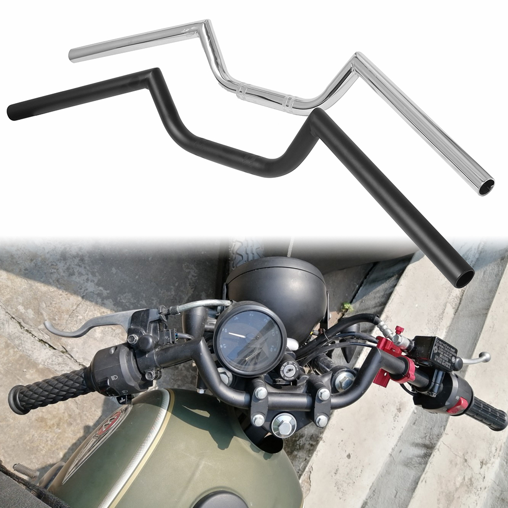 บาร์แฮนด์บาร์ขนาด 22 มม. 7/8 นิ้วสําหรับรถจักรยานยนต์ Cafe Shopper