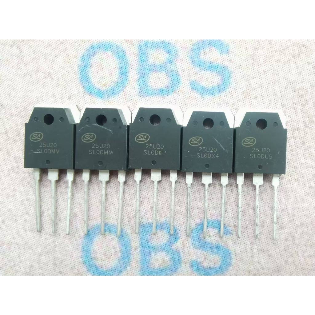 ((5 ชิ้น) 25U20 ของแท้/นําเข้ายี่ห้อใหม่ SFR25U20PN Quick Recovery Diode TO-3P