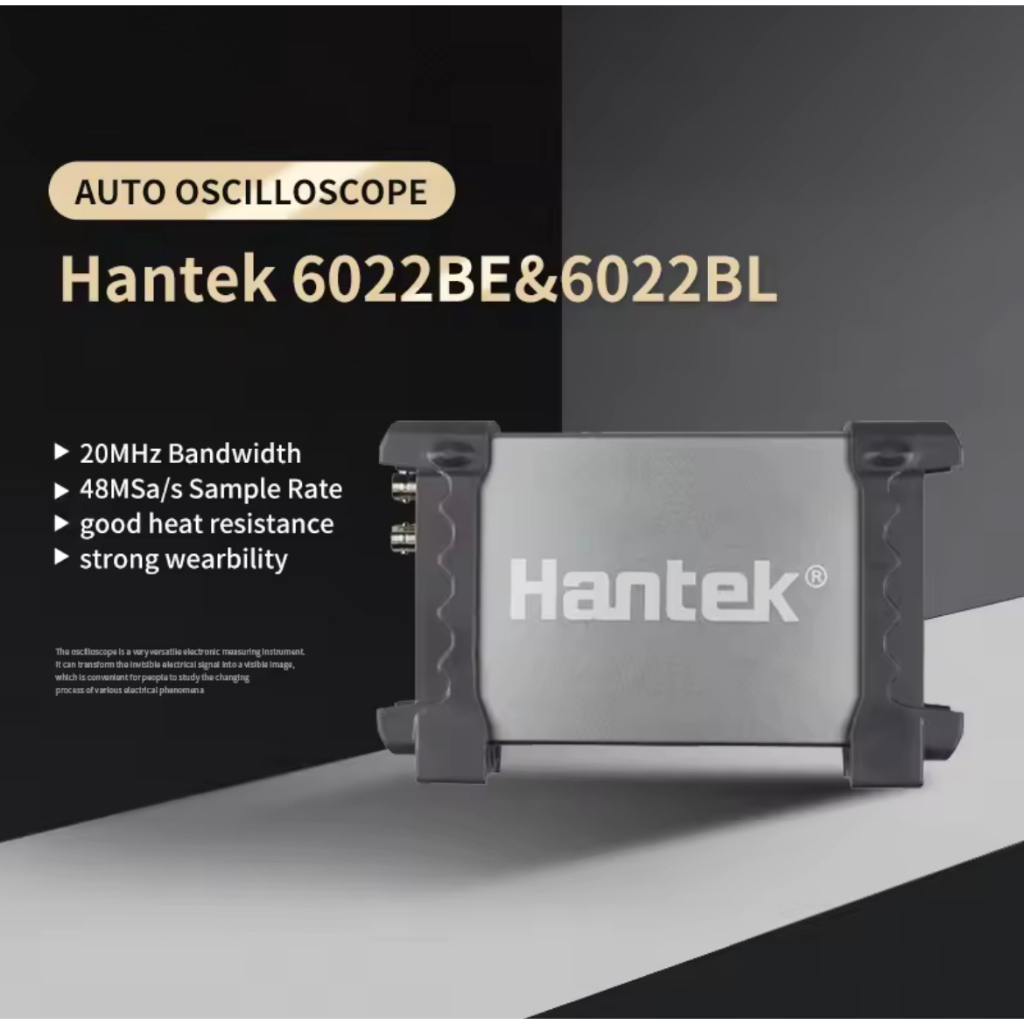 Hantek 6022BE แบบพกพา PC USB ออสซิลโลสโคปดิจิตอล 2 ช่อง 20MHz 48MSa/s Hantek 6022BL + เครื่องวิเคราะ