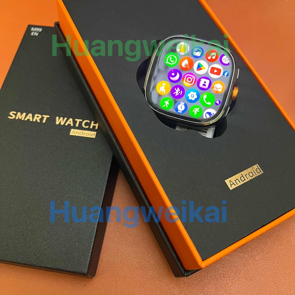 2026 m99 Android 8+128GB สมาร์ทนาฬิกา 4G ซิมการ์ดสมาร์ทนาฬิกาโทรศัพท์ AMOLED หมุนกล้อง APP ดาวน์โหลด