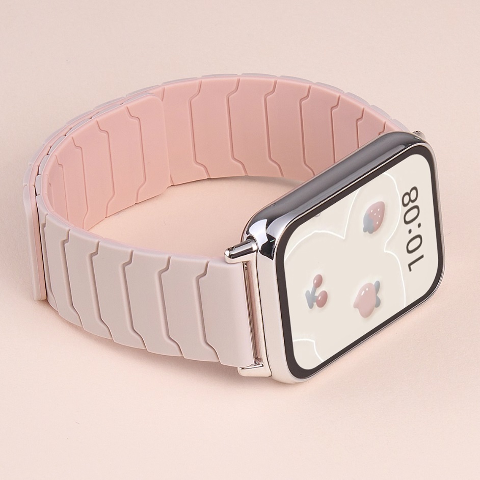 Silicone Magnetic Watch Strap For Samsung Galaxy Fit 3 สาย Replacement สาย Galaxy Fit 3 Strap Watchb