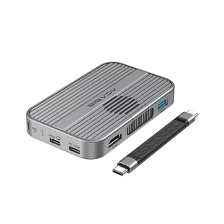 ACASIS 10Gbps M.2 NVMe SSD Enclosure USB C Magnetic Docking Station พัดลมระบายความร้อนสําหรับ Iphone17/16/15 Pro/Pro Max/Plus/แล็ปท็อป ProRes,เครื่องมือติดตั้งฟรี