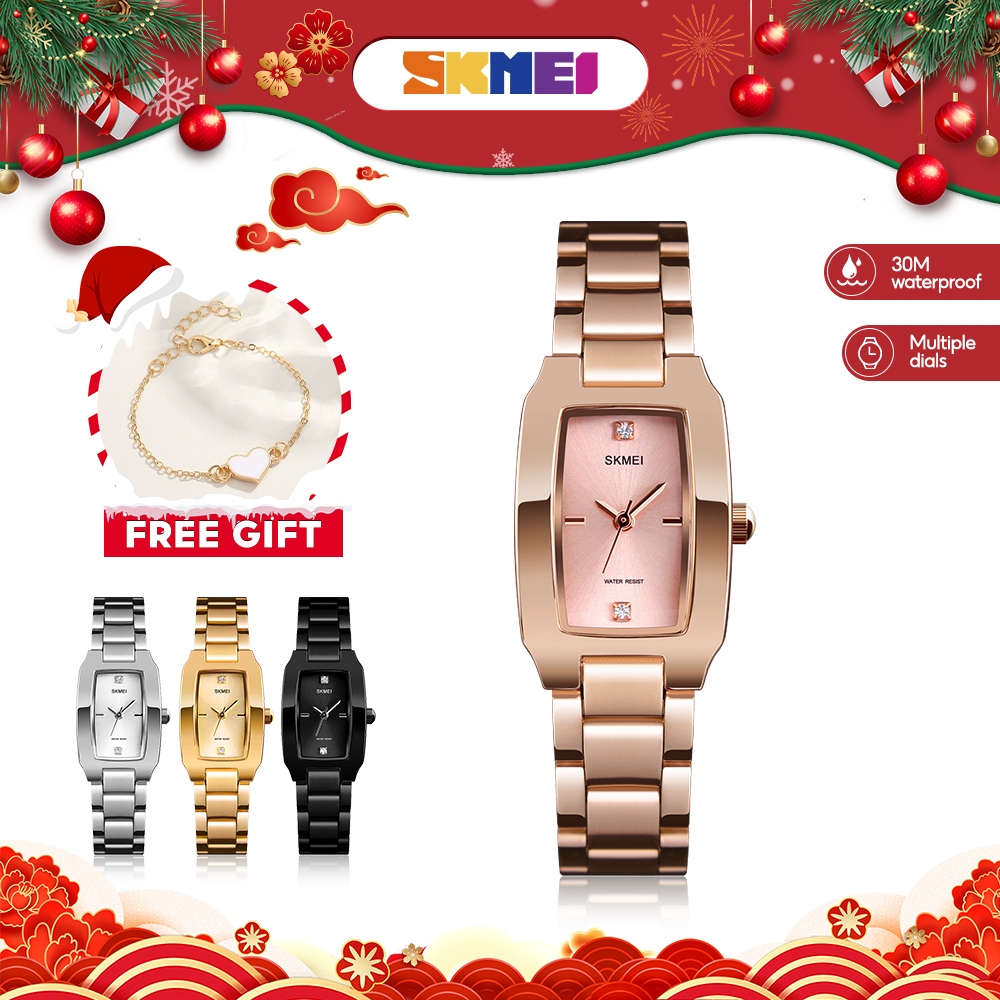 SKMEI นาฬิกาข้อมือ สไตล์แฟชั่น กันน้ำ สำหรับผู้หญิง 1 ชิ้น