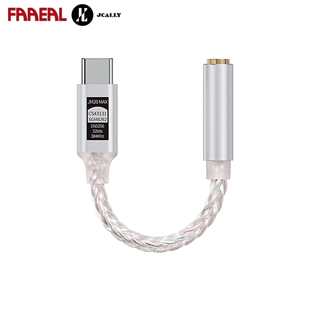 FAAEAL JCALLY JM20MAX แบบพกพาหูฟัง DAC สาย HiFi ถอดรหัส PCM 32bits/384KHz Dual ชิปหูฟัง Amp Balance 