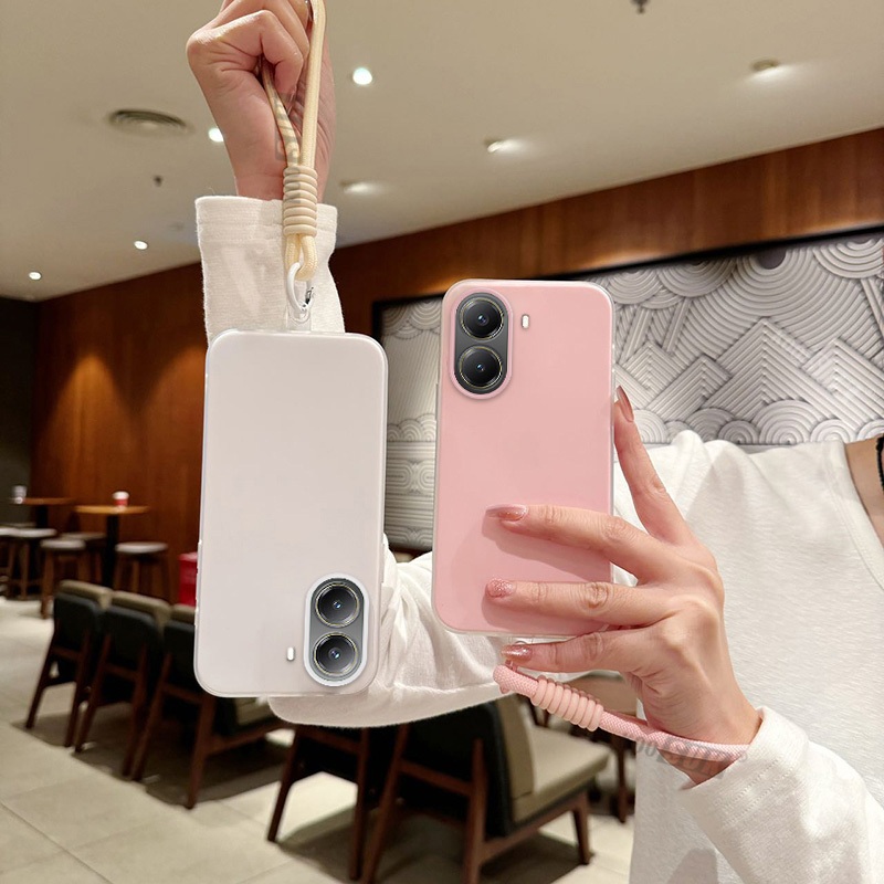 Candy สีสําหรับ Xiaomi Redmi Turbo 4 Poco C75 C71 C65 C61 X3 X5 X6 M7 F7 X7 4G 5G Jelly กรณี Lanyard