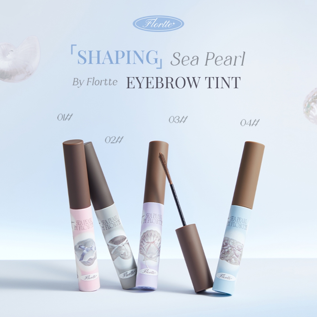 FLORTTE Glass Sea Eyebrow Mascara (4.5g) 3D Brows Natural Long Lasting Eyebrow Tint