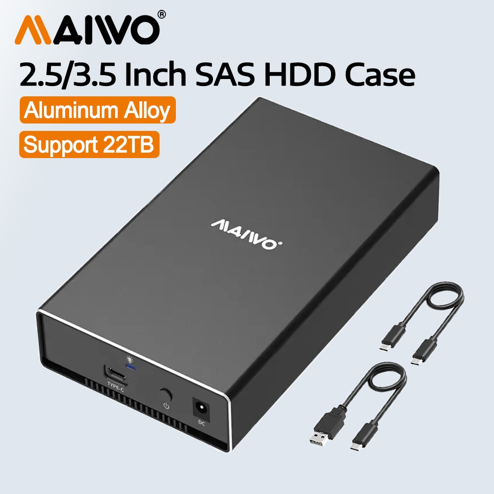 MAIWO SAS HDD สําหรับ 2.5/3.5 นิ้ว SAS SATA Disk อ่านและเขียน Hard Drive Dock SAS ถึง USB 3.1 อะแดปเ