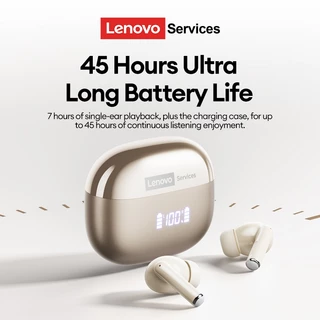 Lenovo LE232 ANC หูฟังบลูทูธและหูฟังไร้สายพร้อมบลูทูธ 6.0 และตัดเสียงรบกวนแบบแอคทีฟพร้อมจอแสดงผล LED