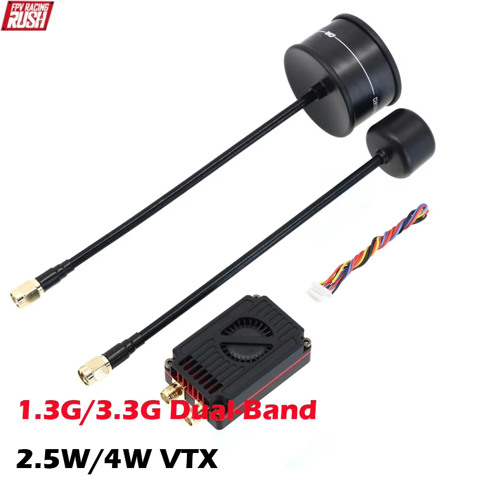 RUSHFPV OverShoot Intelligent Powerhouse VTX 1.3G/3.3G, สูงสุด 4W, 7-30V สําหรับ Pro FPV