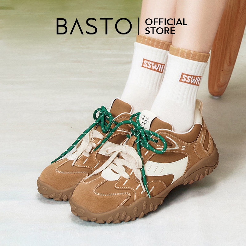 【Urban Pulse】BASTO Women's Sneakers Platform Shoes รองเท้าผ้าใบ รองเท้าส้นตึก A2070 A2076