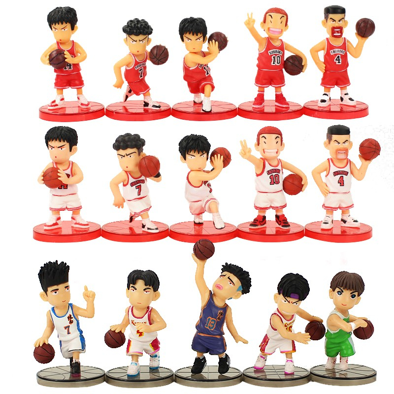 5 ชิ้น/เซ็ต 8 ซม.Slam Dunk อะนิเมะรูป Sakuragi Hanamichi Rukawa Kaede Akagi Takeori บาสเกตบอลรุ่น Q PVC Action Figures ตุ๊กตาของเล่น