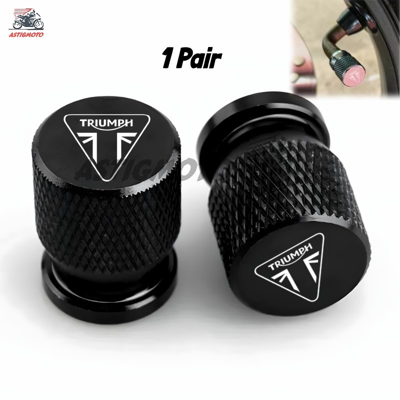 2PCS รถจักรยานยนต์ยางวาล์ว Caps CNC อลูมิเนียมสําหรับ TRIUMPH ความเร็ว ​​FOUR R RS S TWIN SPEEDMASTER
