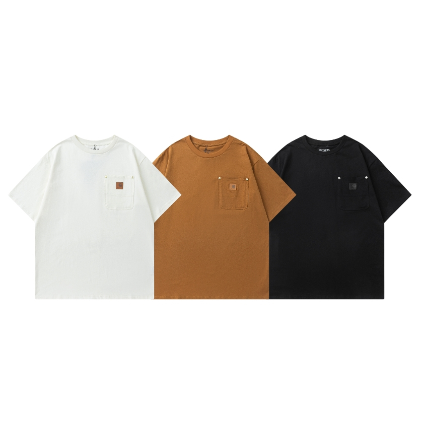 เสื้อยืดแขนสั้นคอกลม ทำจากผ้าฝ้ายแท้ 220g