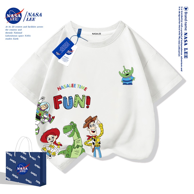 [จัดส่งในวันเดียวกัน] เสื้อยืดผ้าฝ้ายบริสุทธิ์ สำหรับชายและหญิง และเสื้อเด็ก สไตล์นาซ่า - รูปที่ 2