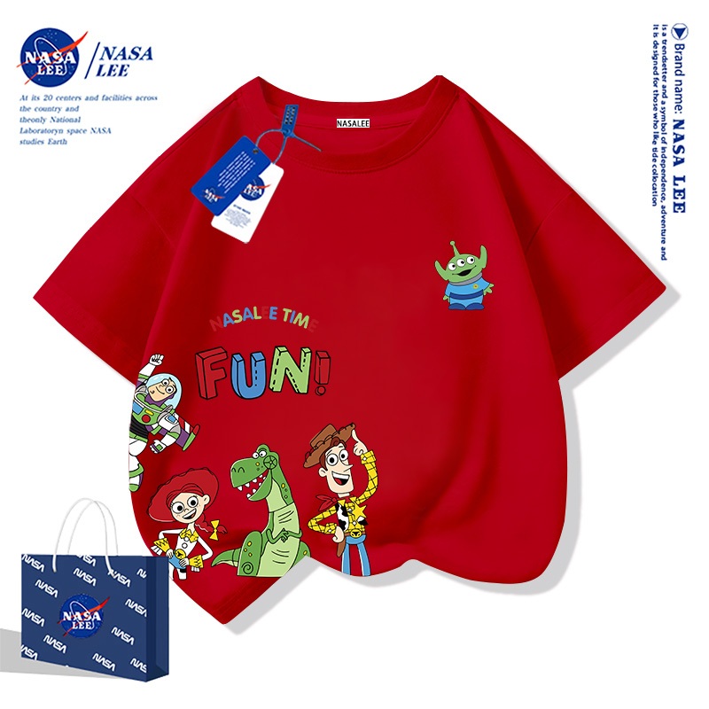 [จัดส่งในวันเดียวกัน] เสื้อยืดผ้าฝ้ายบริสุทธิ์ สำหรับชายและหญิง และเสื้อเด็ก สไตล์นาซ่า - รูปที่ 6