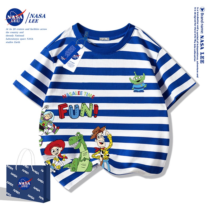 [จัดส่งในวันเดียวกัน] เสื้อยืดผ้าฝ้ายบริสุทธิ์ สำหรับชายและหญิง และเสื้อเด็ก สไตล์นาซ่า - รูปที่ 3