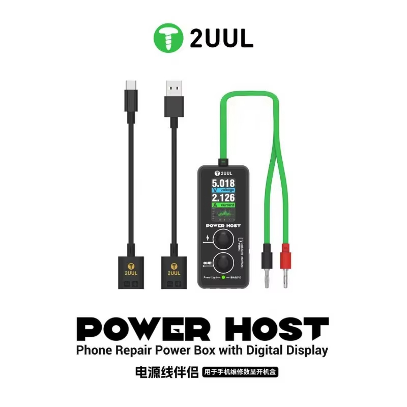 2UUL PW15 One Key Power On Phone Repair Power Host พร้อมการป้องกันแรงดันไฟฟ้าเกิน 5.2V สําหรับใช้กับ