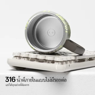 BLOOMMARK 800ML ความจุขนาดใหญ่ฟางกระติกน้ําร้อนถ้วย 316L สแตนเลสถ้วยน้ําสํานักงาน All-Match การออกแบบสูงเหมาะสําหรับ Peck เดสก์ท็อปขวดน้ํา