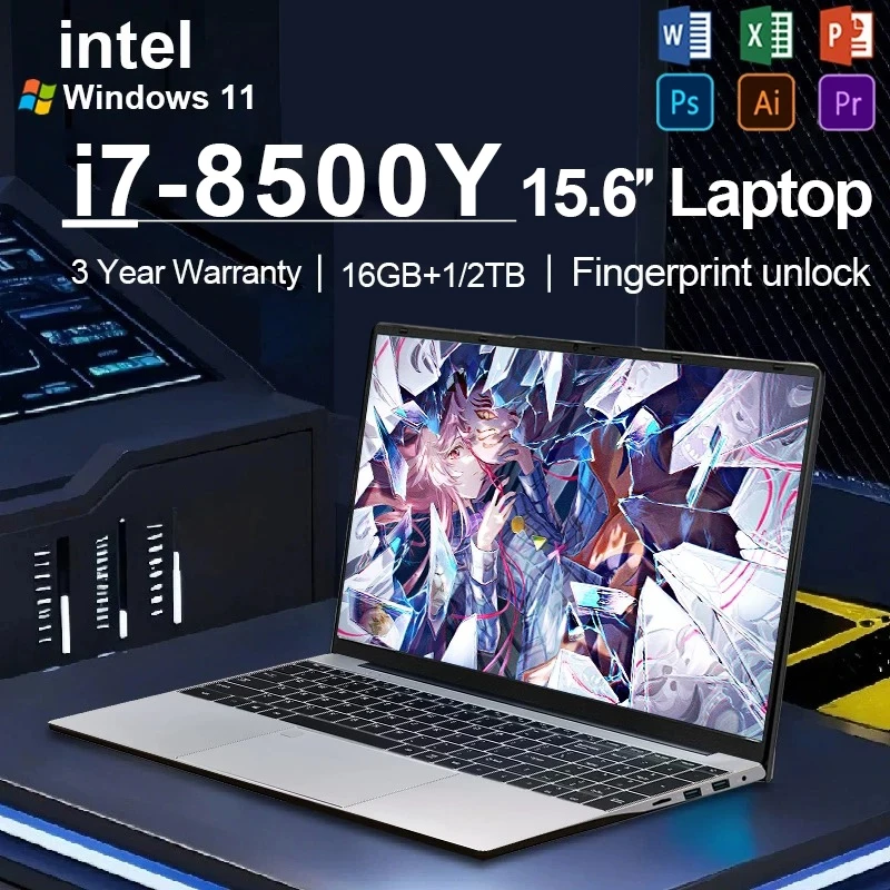 2026 รับประกัน 3 ปี / Intel Core i7 8500Y แล็ปท็อป RAM 16GB / 1TB / Windows 11 Pro / 15.6 นิ้ว / แล็ปท็อปสำหรับเล่นเกม / คีย์บอร์ดไทย / แล็ปท็อป / 1920x1080 thumbnail 3