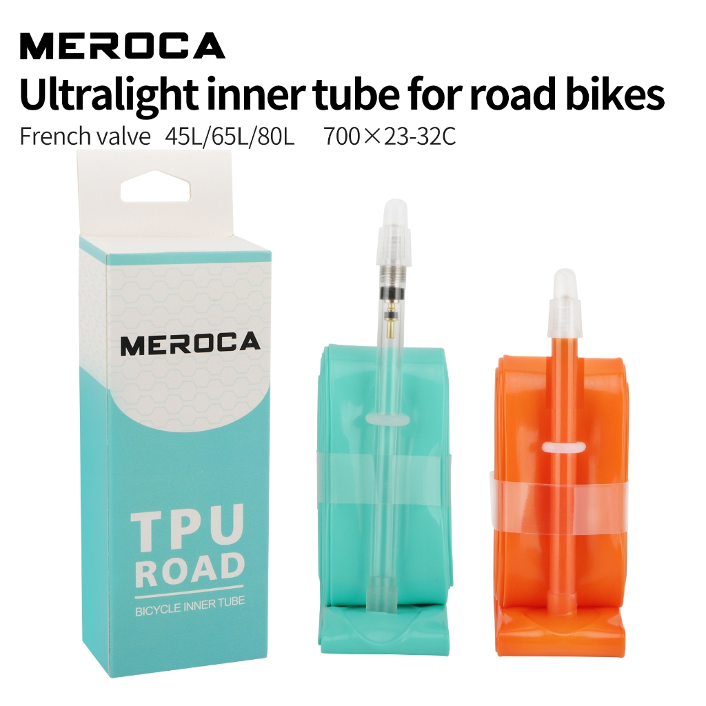 MEROCA Ultra Light Road Bike TPU Inner Tube 700c x 23-32C French valve 45L/65L/80L ท่อจักรยาน