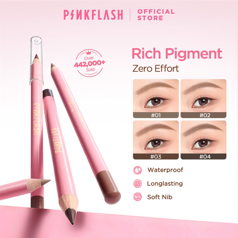 Pinkflash ดินสอเขียนคิ้ว กันน้ำ ติดทนนาน