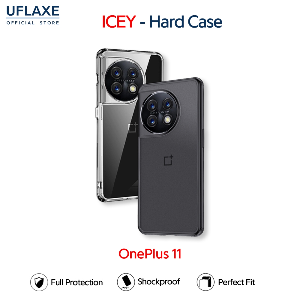 UFLAXE ICEY - เคส OnePlus 11 - เคสแข็งใสกันเหลืองด้านกันกระแทก เคสโทรศัพท์ป้องกันรอยนิ้วมือบาง