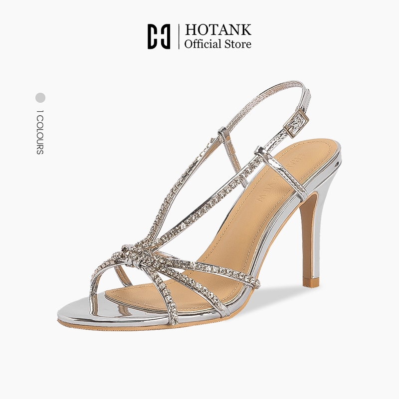 HOTANK พร้อมส่งรองเท้าส้นสูง แต่งเพชรอย่างดี รองเท้าผู้หญิง รองเท้าเเฟชั่นผู้หญิง
