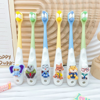 แปรงสีฟันเด็ก Zootopia Judy Nick ขนแปรงนุ่ม หัวเล็ก ป้องกันเ…