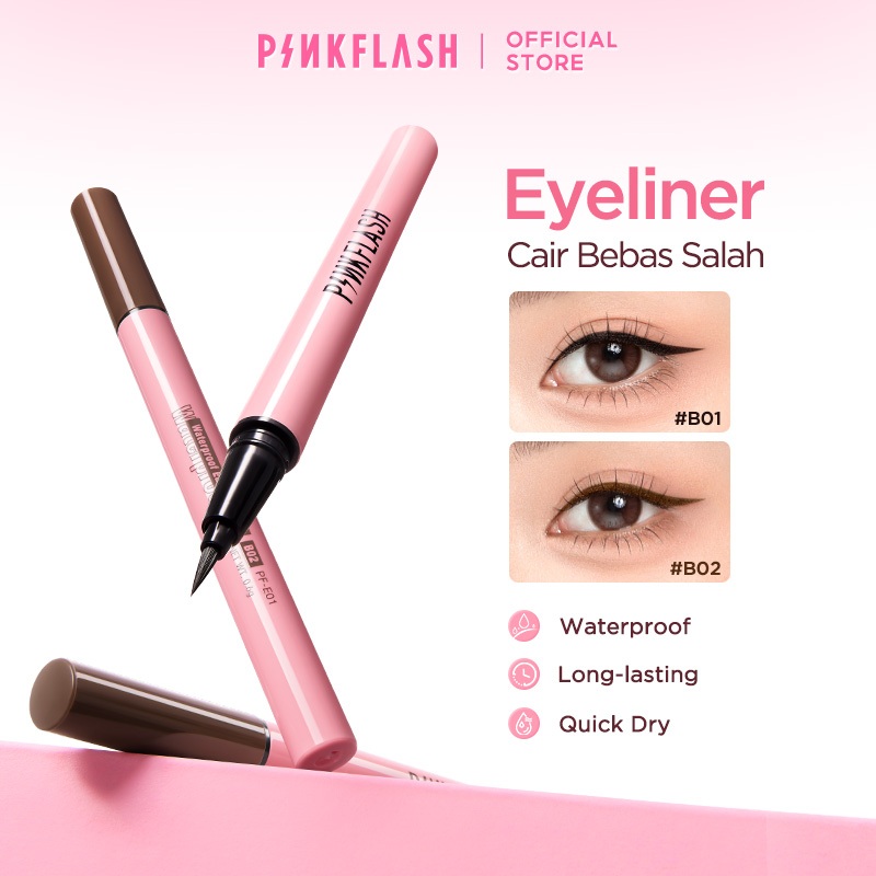 Pinkflash OhMyLine อายไลเนอร์ สีดํา เม็ดสีสม่ําเสมอ ติดทนนาน