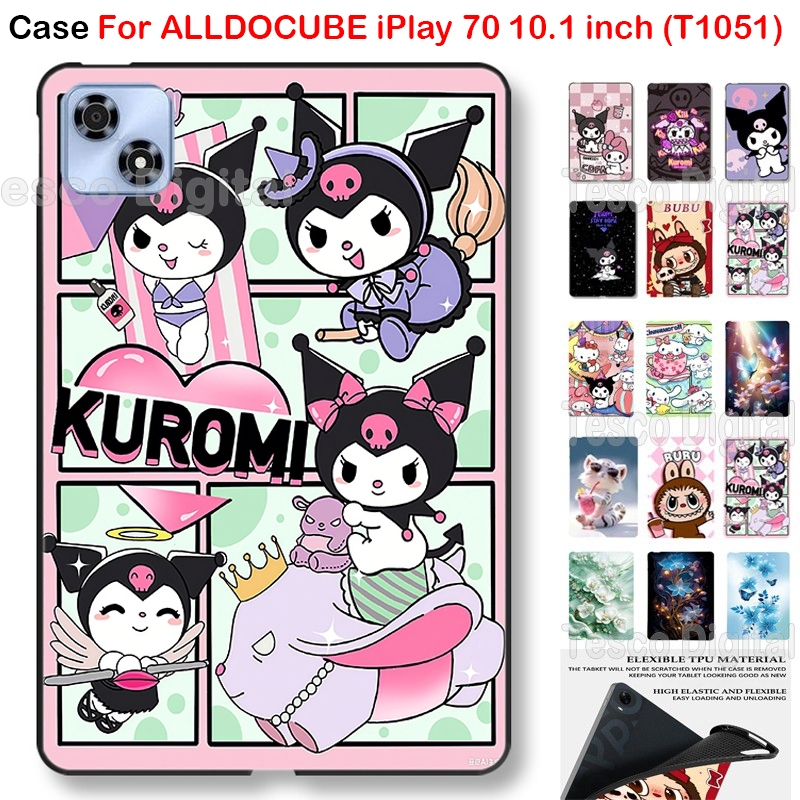 สําหรับ ALLDOCUBE iPlay 70 10.1 นิ้ว (T1051) ความสูงซิลิโคนอ่อนนุ่มกันกระแทกปกหลัง iPlay70 10.1 "2025 แฟชั่นน่ารักการ์ตูนน้ําหนักเบา TPU แท็บเล็ตป้องกันกรณี