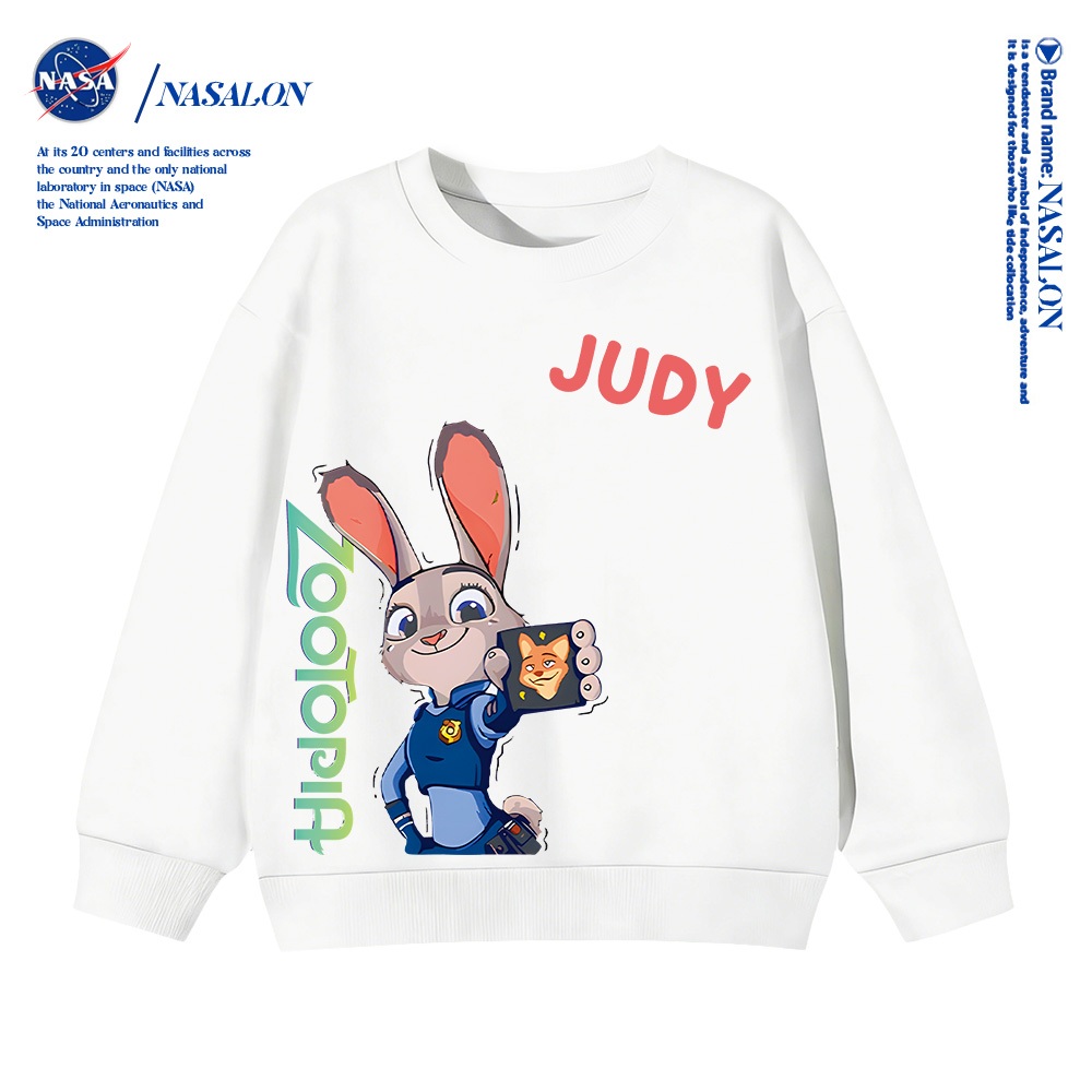 NASA เสื้อกันหนาวแขนยาวเด็ก(2-14ขวบ) เสื้อกันหนาวมีฮู้ด Judy Nick ลายการ์ตูน ผ้าฝ้ายนุ่ม คุณภาพดี