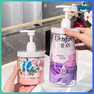 Veral🔥ขวดปั๊ม 500/1000ml ขวดพลาสติกใส่เจลอาบน้ํา ขวดแบ่งแชมพู เจลอาบน้ำ โลชั่น น้ำยาซักผ้า เหมาะสำหรับการเดินทาง จัดระเบียบ（สติกเกอร์ฟรี）