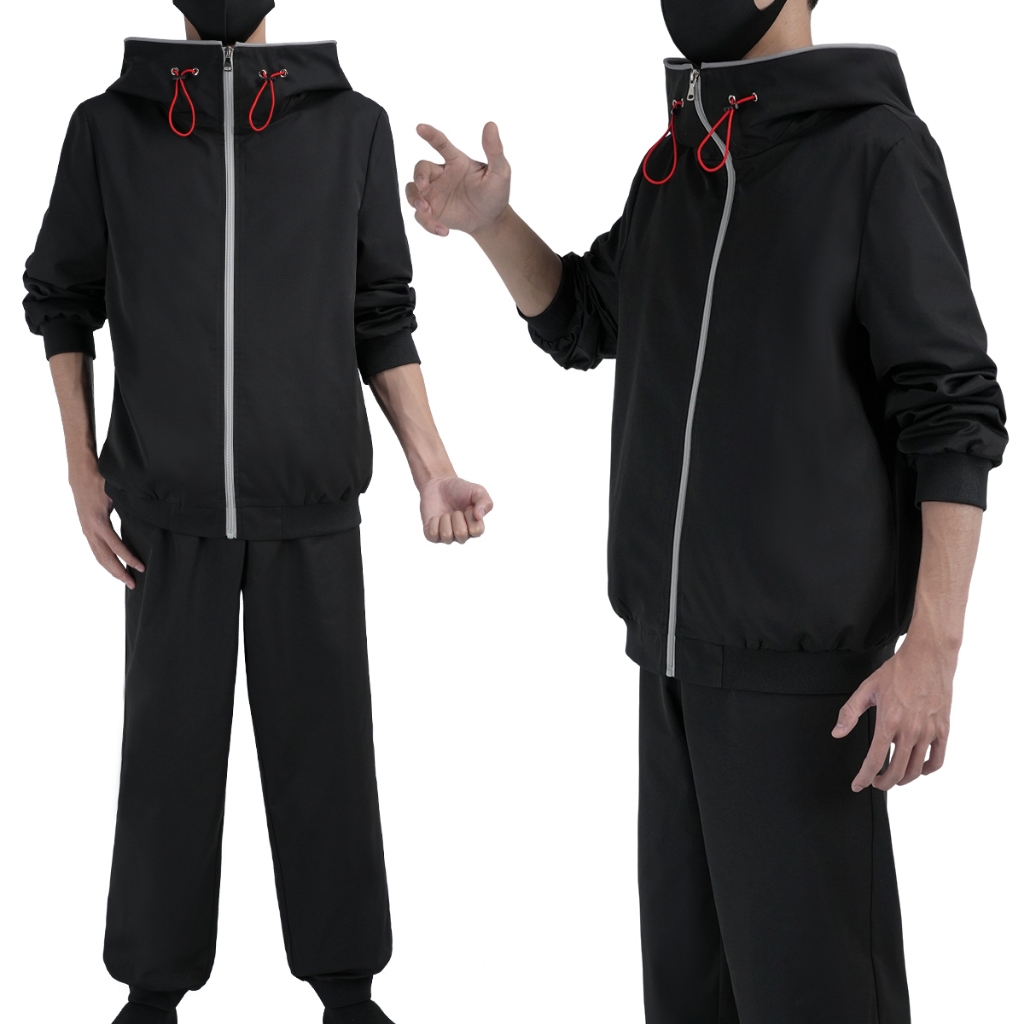 HOLOUN คอสเพลย์ Itadori Yuji จาก Jujutsu Kaisen พร้อมเสื้อแจ็คเก็ตและกางเกง