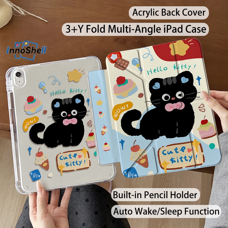 InnoShell 2025 Gen11 A16 Y-รูปพับฝาครอบ เคส ไอแพด เคสไอแพดแม่เหล็ก for Pro11 2018-2024 Mini6/7 ipad caseAir6/5/4เคสipad gen10/11
