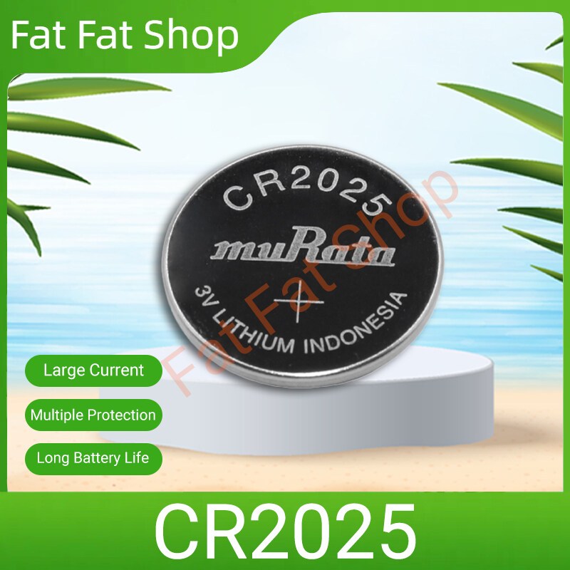 Murata CR2025 แบตเตอรี่ลิเธียม 3V แบตเตอรี่ปุ่ม, เหมาะสําหรับรีโมทคอนโทรลเมนบอร์ด