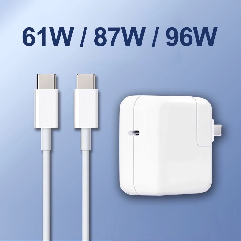 แล็ปท็อปชาร์จ 30W 61W 87W 96W USB C PD Power Adapter 2M Type C สายชาร์จสําหรับ pro 12 13 15 16 คอมพิ