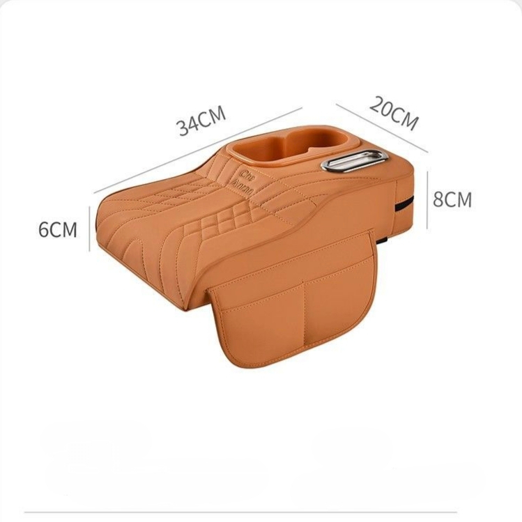 ที่เก็บของในรถ ที่เก็บของในรถยนต์กล่องที่เท้าแขนรถฝาครอบป้องกันมัลติฟังก์ชั่หนังกล่องกระดาษทิชชูแผ่นบูสเตอร์ที่วางแก้วน้ําข้อศอกสนับส - รูปที่ 7