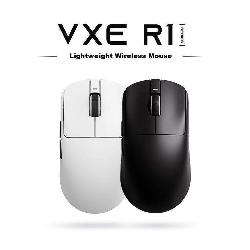 VXE Dragonfly R1 เมาส์สําหรับเล่นเกมไร้สายเมาส์สํานักงาน PAW3395 น้ําหนักเบา 3 โหมด 2.4G/บลูทูธ/แบบม