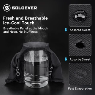 【TH Delivery】SOLOEVER หน้ากาก ผ้าเรยอน กันแดด ระบายอากาศ พร้อมรูแว่นตา สําหรับขี่จักรยาน กลางแจ้ง ฤดูร้อน