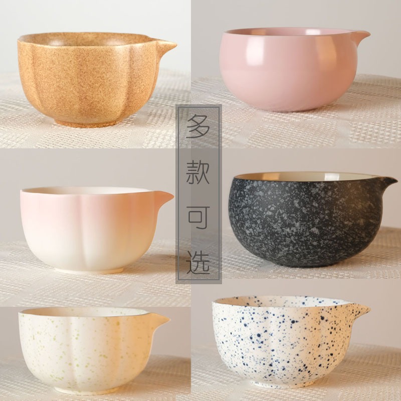 เตาเผาญี่ปุ่น-Transformed Matcha Set, เซรามิค Whisking Bowl พร้อม Spout & Tea Divider, กล่องของขวัญสําหรับพิธีชงชา
