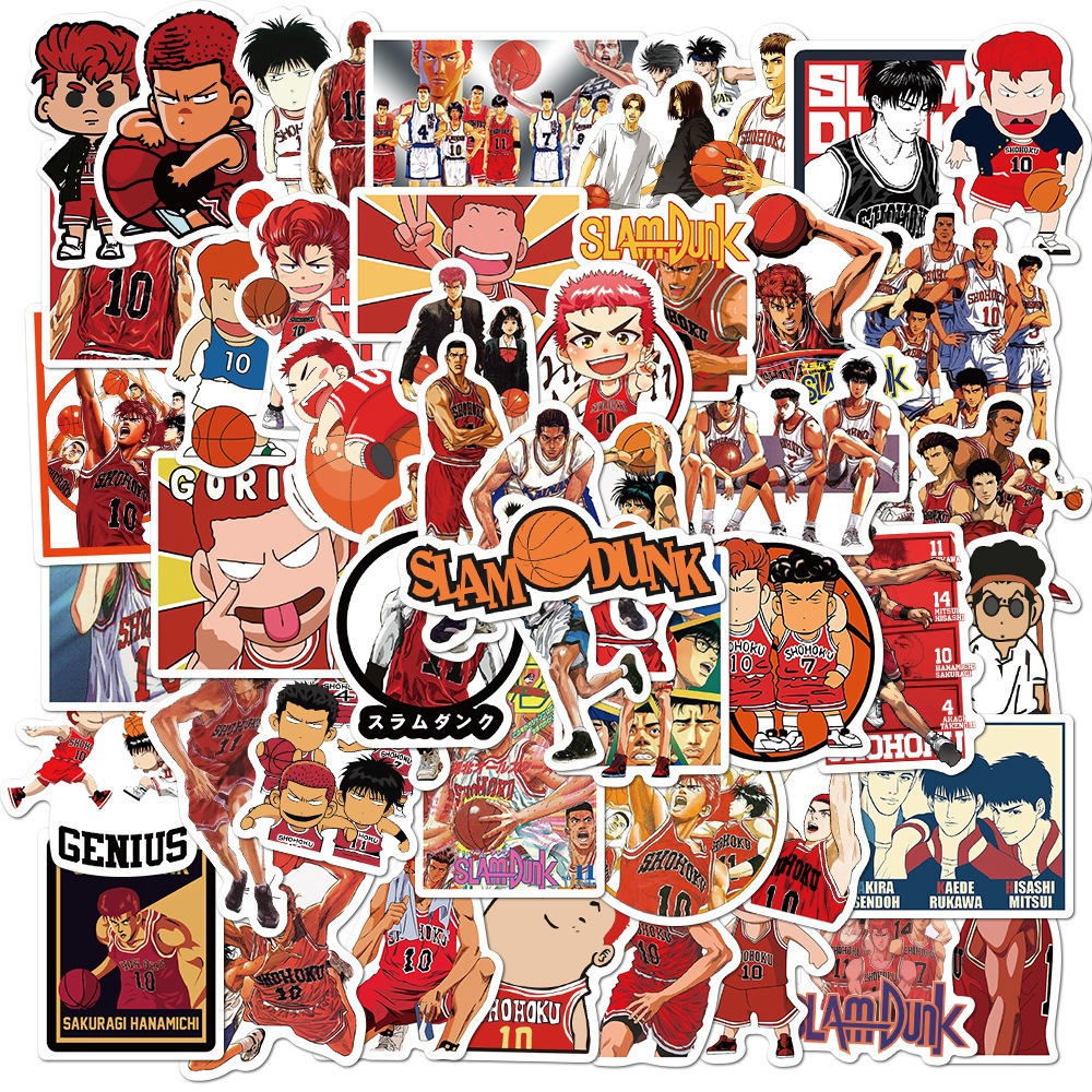 สติ๊กเกอร์ PVC กันน้ําลาย Slam Dunk 50 ชิ้น (2)